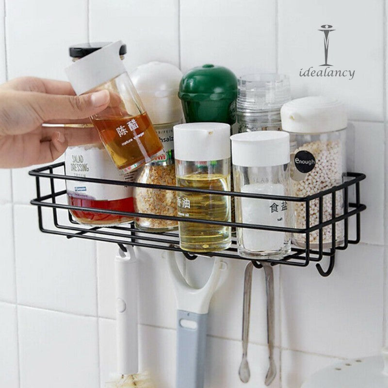 Wall Storage Rack, Multipurpose, No drill/No nail, Bathroom/Kitchen